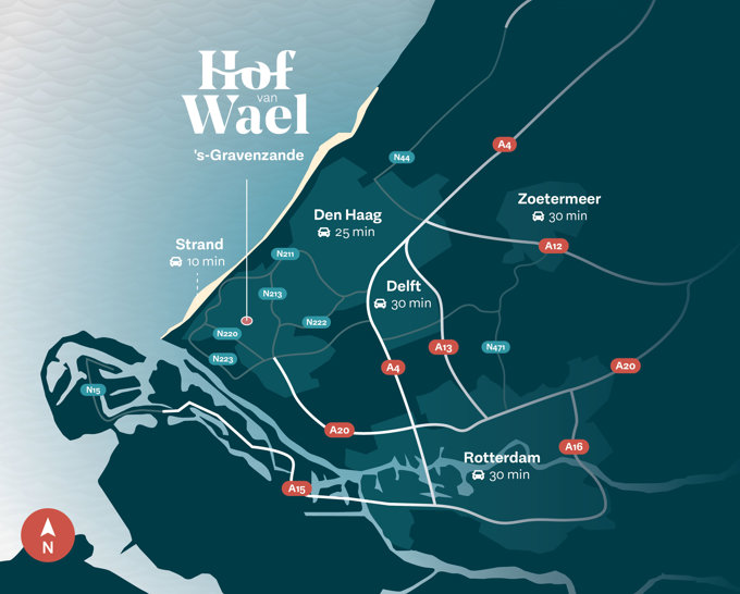 Ligging van project Hof van Wael Ligging van project Hof van Wael